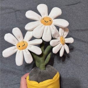 Jellycat White and Yellow Smiling Daisy Plush